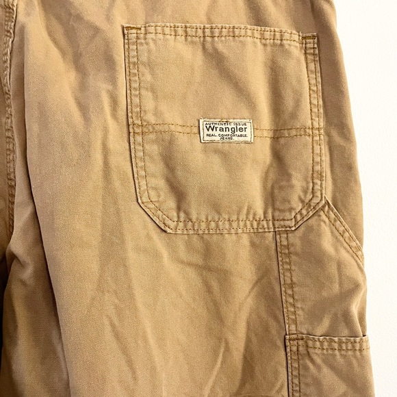Wrangler Fleece Lined Carpenter Pants in Khaki Authentic Workwear Warm 40x30 - Picture 6 of 10